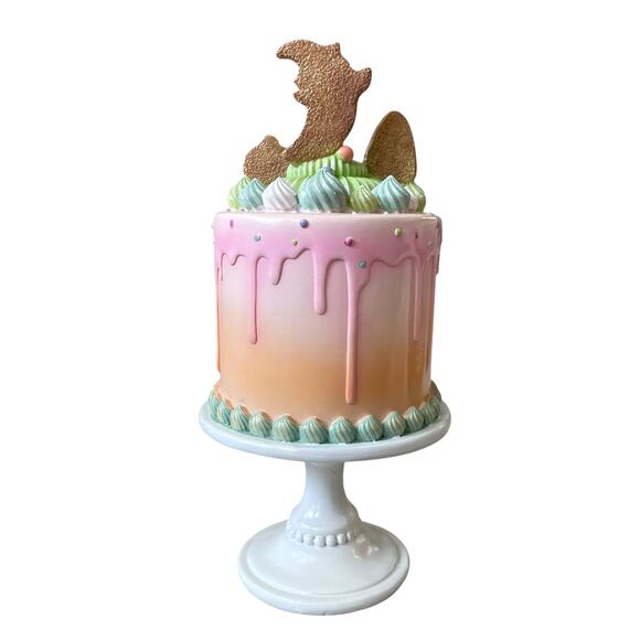 Sweet Treats Halloween Candy Corn Ghost Cake Decor 14in Resin Pastel Decor NEW - Picture 5 of 16